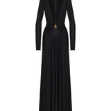 Christopher Esber Bezel quartz ruched long sleeve dress