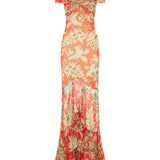 Etro Printed ruffled midi dress