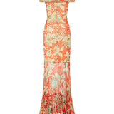 Etro Printed ruffled midi dress