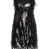 Hervé Léger Keira sequin fringe mini dress