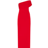 Hervé Léger Olivia asymmetrical jersey gown with crystal trim