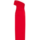 Hervé Léger Olivia asymmetrical jersey gown with crystal trim