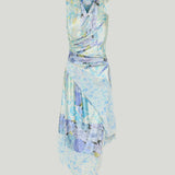 Maison Margiela Floral drape wrap dress