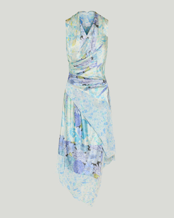 Maison Margiela Floral drape wrap dress