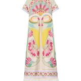 La DoubleJ Tulip Placée silk swing dress