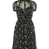 Dolce & Gabbana Rose and polka dot chiffon dress