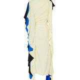 Draped cotton midi dress