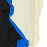 Draped cotton midi dress