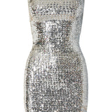 Gucci Sequined strapless mini dress