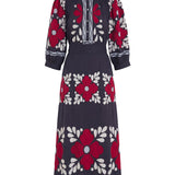 Oxo cotton midi dress