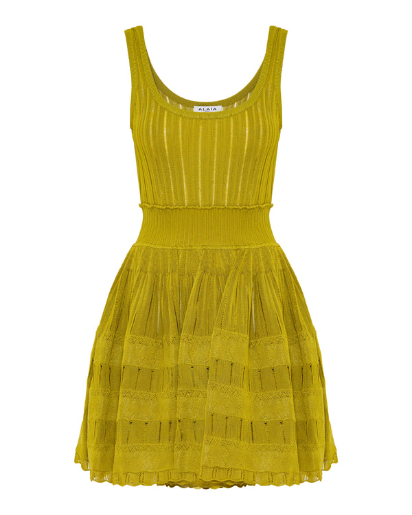 Alaia Crinoline knit mini dress