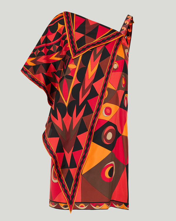 Pucci Occhi print asymmetrical foulard dress