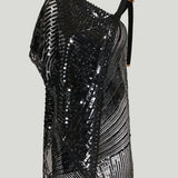 Pucci Asymmetrical embroidered foulard dress