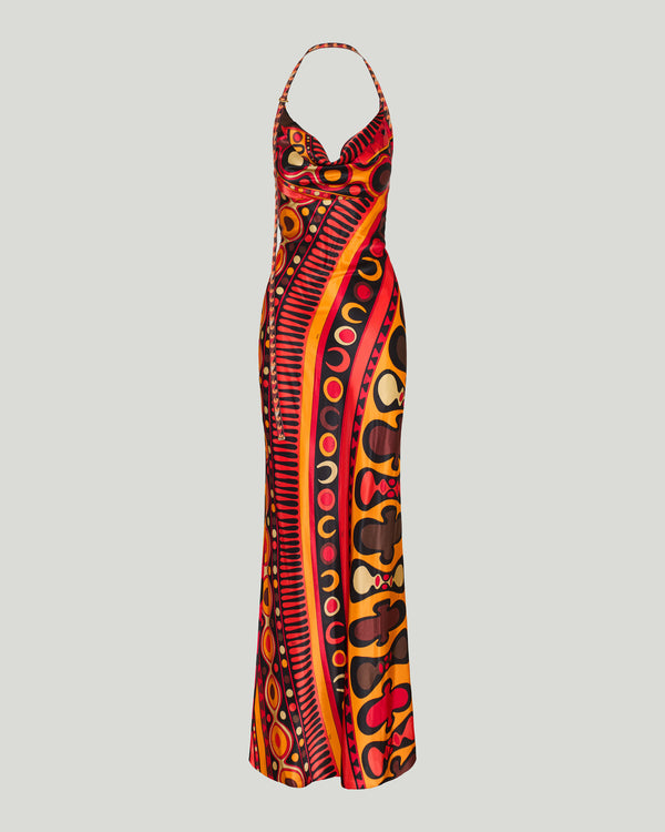 Pucci Soleil print satin dress