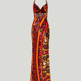 Pucci Soleil print satin dress