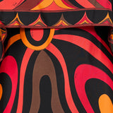 Pucci Marmo print silk long dress with cape