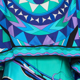Pucci Orchidee print silk dress with cape