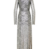 Rabanne Metallic-effect lace midi dress
