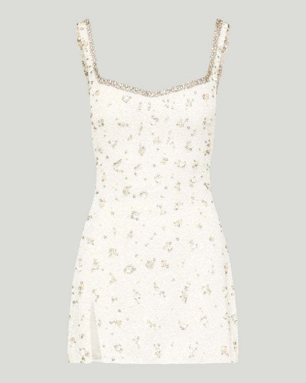 Clio Peppiatt Bridal crystal mini dress