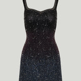 Clio Peppiatt Galaxy crystal embellished mini dress