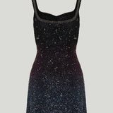Clio Peppiatt Galaxy crystal embellished mini dress