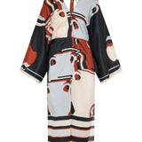 Kose Irene column silk midi dress