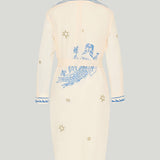 Kyr Lakis Mermaid print maxi shirt dress