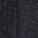 Amelo embroidered pleated denim shorts