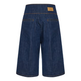 Wrapped belted cotton bermuda shorts