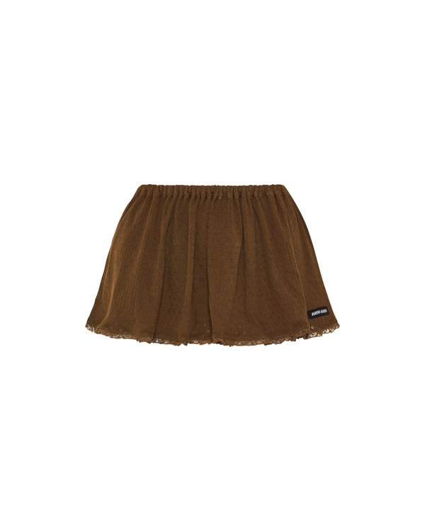 Miu Miu Garment-dyed cotton mini skirt