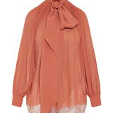 Saint Laurent Lavallière silk romper