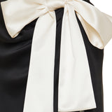 Tied silk midi skirt