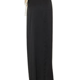 Tied silk midi skirt