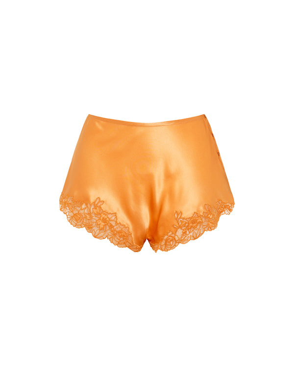 Saint Laurent embroidered silk crepe muslin shorts