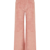 Stouls Lilou cropped suede wide-leg trousers