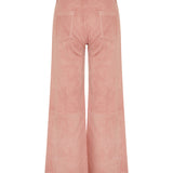 Stouls Lilou cropped suede wide-leg trousers
