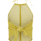 Rosie suede halterneck top