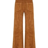 Stouls Lilou cropped suede wide-leg trousers