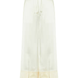 Toteme drawstring wide-leg satin trousers