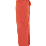 Draped wrap maxi skirt