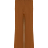 Straight-leg wool blend trousers