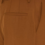 Straight-leg wool blend trousers