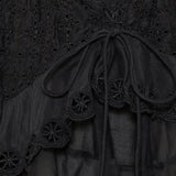 Neis embroidered cotton and silk shorts