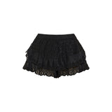 Neis embroidered cotton and silk shorts