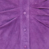 Valentino Garavani Suede skirt with button detail