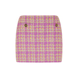Tweed button-detailed mini skirt