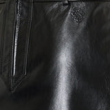Leather mini skirt