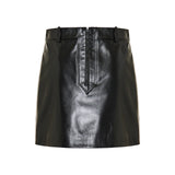 Leather mini skirt