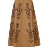 Maria embroidered  midi skirt