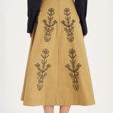 Maria embroidered  midi skirt